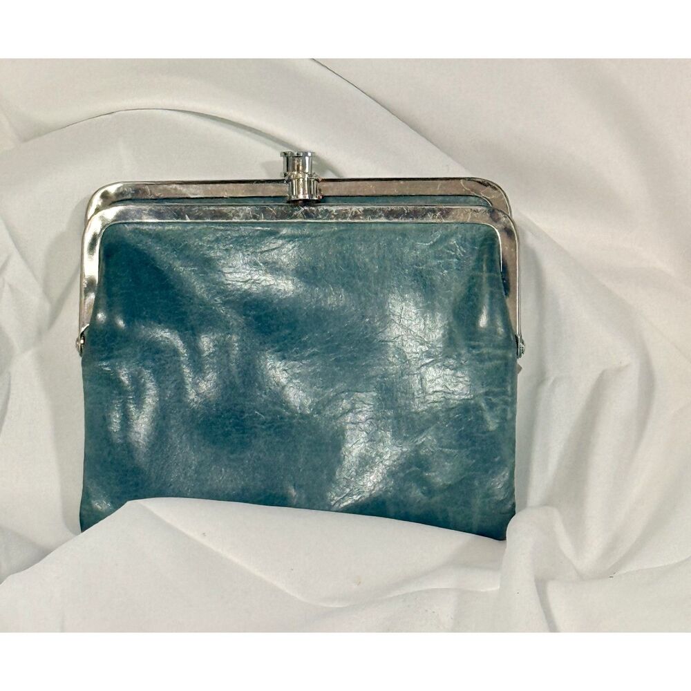 HOBO Vintage Turquoise Leather Frame Wallet Clutch – Beautifully Broken In